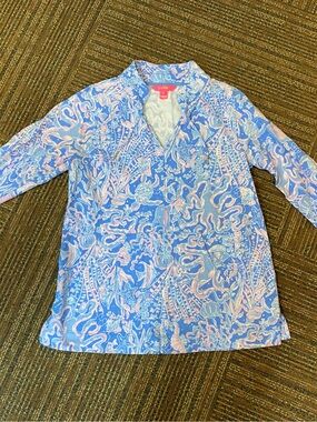 Blue & Pink Patterned Shirt with front pocket